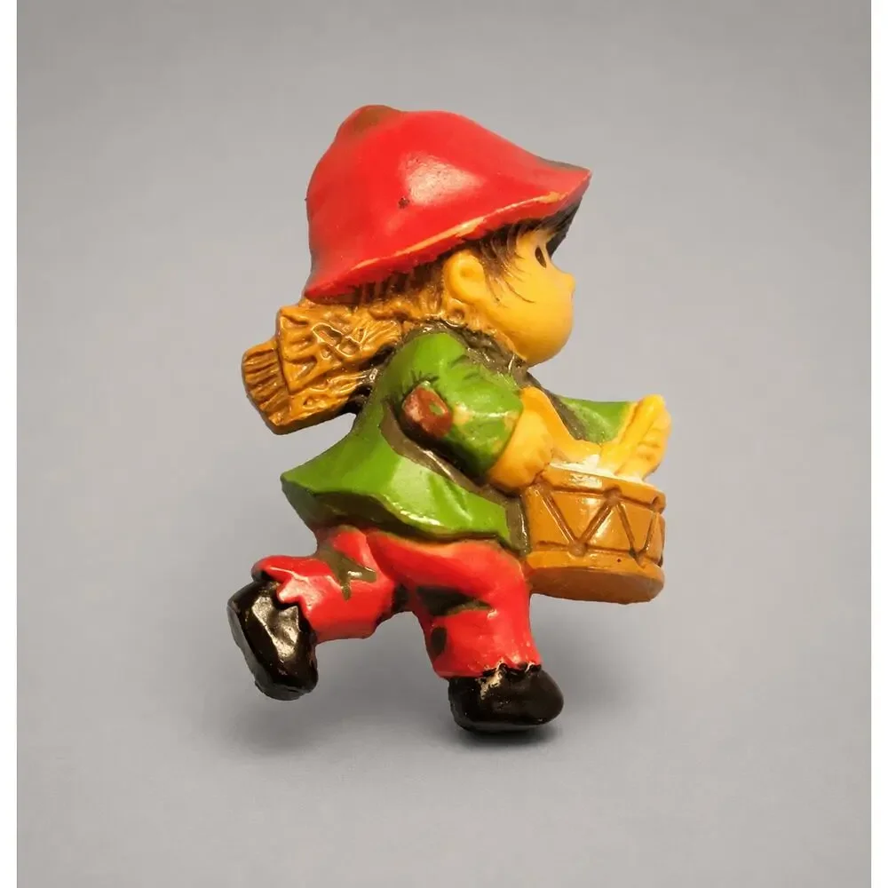 Vintage Hallmark‎ Little Drummer Boy Brooch Pin 3 Dimensional Christmas h-75
